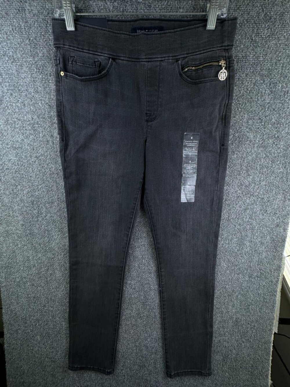 NWD Tommy Hilfiger Gramercy Skinny Jeans ACTL Size 30x28 Women 8 Charcoal Denim